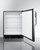 Summit FF7BKSSTBSR 23.63" W Black Stainless Steel Undercounter Refrigerator - 115 Volts
