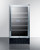 Summit SWC182ZCSSADA 17.75" W Stainless Steel Single Section Glass Door Wine Cellar - 115 Volts
