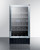 Summit SWC182ZCSSADA 17.75" W Stainless Steel Single Section Glass Door Wine Cellar - 115 Volts