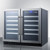 Summit SWC3668ADA 35.38" W Black Stainless Steel 2 Glass Door Wine Cellar - 115 Volts