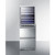 Summit SWCDRF24 23.63" W Stainless Steel Single Section Glass Door Dual Zone Wine Cellar or Refrigerator-Freezer - 115 Volts