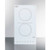 Summit CR2B15T2W White Schott Ceramic Glass Top Two Burner Electric Radiant Cooktop - 115 Volts