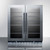 Summit SWBV3067B 29.5" W Black Double Section Glass Door Undercounter Wine Cellar - 115 Volts