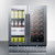 Summit SWBV3067B 29.5" W Black Double Section Glass Door Undercounter Wine Cellar - 115 Volts