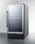 Summit SWC182ZCSS 17.75" W Stainless Steel Single Section Glass Door Wine Cellar - 115 Volts