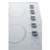 Summit CR5B274W White Schott Ceramic Glass Top Five Burner Electric Radiant Cooktop - 230 Volts