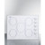 Summit CR5B274W White Schott Ceramic Glass Top Five Burner Electric Radiant Cooktop - 230 Volts