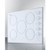 Summit CR5B274W White Schott Ceramic Glass Top Five Burner Electric Radiant Cooktop - 230 Volts