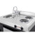 Summit C30ELBK 30" W x 24.63" D x 41.5" H Stainless Steel and Black Finish All-in-One Combo Kitchen - 115 Volts