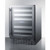 Summit SWC532BLBISTCSS 24" W Stainless Steel Single Section Glass Door Wine Cellar - 115 Volts