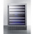 Summit SWC532BLBISTCSS 24" W Stainless Steel Single Section Glass Door Wine Cellar - 115 Volts