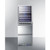 Summit SWCDAR24 23.63" W Stainless Steel Single Section Glass Door Dual Zone Wine Cellar or All-Refrigerator - 115 Volts