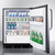 Summit FF6BKBI7SSTBADA 23.63" W Black and Stainless Steel Solid Undercounter Refrigerator - 115 Volts 1-Ph
