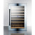 Summit VC60D 23.25" W Stainless Steel Single Section Glass Door Wine Cellar - 115 Volts