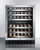 Summit SWC530BLBIST 23.63" W Black Single Section Glass Door Wine Cellar - 115 Volts