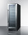 Summit SWC1224B 11.88" W Black Stainless Steel Single Section Glass Door Wine Cellar - 115 Volts