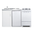 Summit ACK60GASW 58.63" W x 23.63" D x 42" H White Exterior All-in-One Combo Kitchen - 36,000 BTU