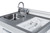 Summit ACK60COILW 58.63" W x 23.5" D x 42" H White Exterior All-in-One Combo Kitchen - 115 Volts