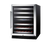 Summit SWC530BLBISTCSS 23.63" W Stainless Steel Single Section Glass Door Wine Cellar - 115 Volts