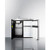 Summit CK36ELGLASS 36.13" W x 24.63" D x 40" H Stainless Steel and Black Finish All-in-One Combo Kitchen - 115 Volts