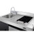 Summit CK36ELGLASS 36.13" W x 24.63" D x 40" H Stainless Steel and Black Finish All-in-One Combo Kitchen - 115 Volts