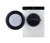 Summit SLS3434W 6.36 Cu. Ft. White and Black Door Washer and Vented Dryer Combination - 220 Volts