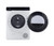 Summit SLS3434W 6.36 Cu. Ft. White and Black Door Washer and Vented Dryer Combination - 220 Volts