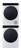 Summit SLS3434W 6.36 Cu. Ft. White and Black Door Washer and Vented Dryer Combination - 220 Volts