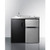 Summit C39ELGLASSBK 39" W x 24.63" D x 40" H Stainless Steel and Black Finish All-in-One Combo Kitchen - 115 Volts