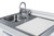 Summit ACK60ELSTW 58.88" W x 23.5" D x 40" H White Exterior All-in-One Combo Kitchen - 115 Volts
