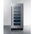 Summit ALWC15 14.75" W Black Single Section Glass Door Wine Cellar - 115 Volts