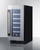 Summit ALWC15 14.75" W Black Single Section Glass Door Wine Cellar - 115 Volts