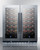 Summit SWC3066B 29.5" W Black Stainless Steel Dual Section Glass Door Wine Cellar - 115 Volts