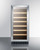 Summit SWC1535B 14.75" W Black Single Section Glass Door Wine Cellar - 115 Volts