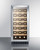 Summit SWC1535B 14.75" W Black Single Section Glass Door Wine Cellar - 115 Volts