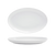 FOH DOS025WHP21 11.5" W x 7.5" D Oval Porcelain Raised Edge Harmony Plate (4 Each Per Case)