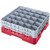 Cambro 25S1214163 19 3/4" x 19 3/4" x 13 3/4" Red 25 Compartments Full Size Low Profile with 6 Extenders Camrack Glass Rack - 2 Cases