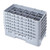 Cambro 10HS1114151 10" x 19 3/4" x 13 3/4" Soft Gray 10 Compartments Half Size with 6 Extenders Camrack Glass Rack - 2 Cases