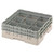 Cambro 9S434184 19 3/4" x 19 3/4" x 7 1/4" Beige 9 Compartments Full Size with 2 Extenders Camrack Glass Rack - 4 Cases