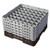 Cambro 49S958167 19 3/4" x 19 3/4" x 12 1/8" Brown 49 Compartments Full Size with 5 Extenders Camrack Glass Rack - 2 Cases