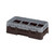Cambro 8HS318167 10" x 19 3/4" x 5 5/8" Brown 8 Compartments Half Size with Extenders Camrack Glass Rack - 5 Cases