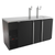 Micro Matic MDD68-E Black with 3 Faucets Flat Top Pro-Line E-Series Draft Beer Cooler - 115 Volts