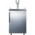 Micro Matic MM-SBC635MBISSTB-2 Black Stainless Steel with 2 Faucets Flat Top Summit Draft Beer Cooler Dispenser - 115 Volts