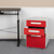 Flash Furniture HZ-AP535-02-RED-WH-GG 16" W x 21" D x 24" H Red 3-tiers Mobile Drawer Cabinet