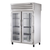 True STA2HPT-2G-2S Stainless Steel and Aluminum Pass-Thru 2 Section SPEC SERIES Heated Cabinet with 2 Solid and Glass Doors - 208-230 Volts 1-Ph