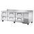 True TWT-93D-6-HC Stainless Steel and Aluminum 3 Section 6 Drawers Deep Work Top Refrigerator - 115 Volts 0.2 HP