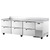 True TWT-93D-6-HC~SPEC3 Stainless Steel 3 Section 6 Drawers SPEC SERIES Deep Work Top Refrigerator - 115 Volts 0.2 HP