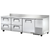 True TWT-93D-4-HC Stainless Steel and Aluminum 3 Section 1 Door Deep Work Top Refrigerator - 115 Volts 0.2 HP