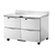True TWT-48D-4-HC~SPEC3 Stainless Steel 2 Section 4 Drawers SPEC SERIES Work Top Refrigerator - 115 Volts 0.2 HP