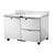True TWT-48D-2-HC~SPEC3 Stainless Steel 2 Section 1 Door 2 Drawers SPEC SERIES Work Top Refrigerator - 115 Volts 0.2 HP